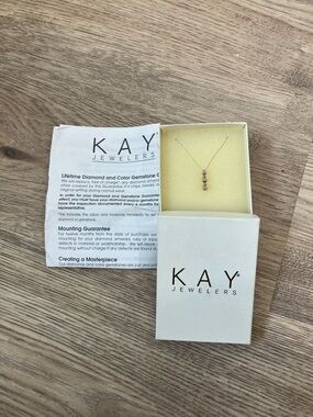 Kay Jewelers Yellow Gold Three-Drop Diamond Pendant Necklace